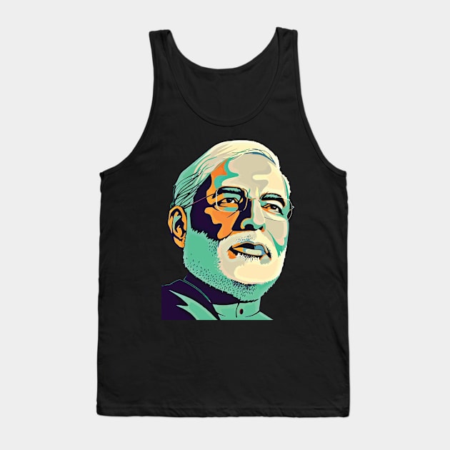 Narendra Modi India Prime Minister Namo BJP Supporter Tank Top by alltheprints